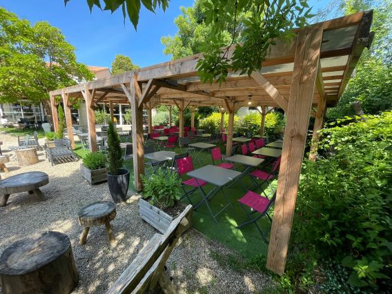 Pergola du restaurant • Camping la Venise Verte